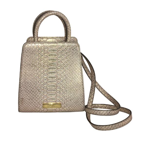 ZAC Zac Posen Gold Snake Print Mini purse crossbody hand bag Classic Timeless - Picture 1 of 11